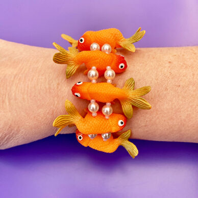 bracelet fish orangegreen arm 72