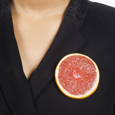 brooch fruit orange red vk 72