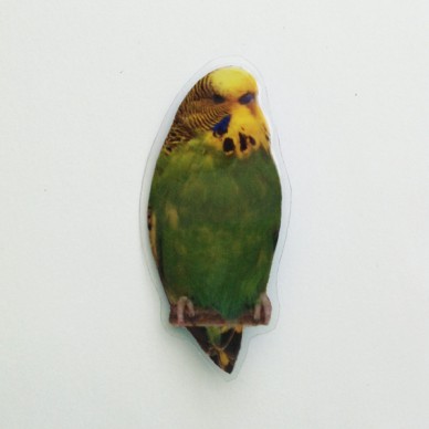 brooch lam bird green