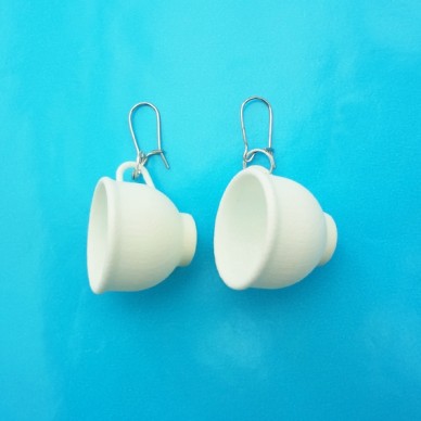 earring cup white