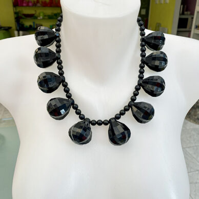 necklace shine balls black 72