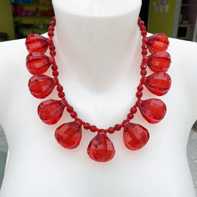 necklace shine red diamant 72