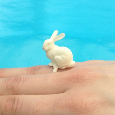 ring rabbit white