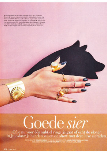 2016 Vrouw Glossy ring cat gold 72