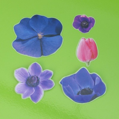 brooch flower 5x purple 72