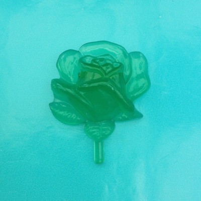 brooch resin rose turkoois 72