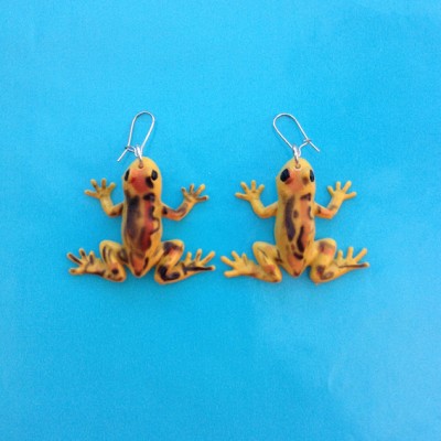 earring frog brownspot 72