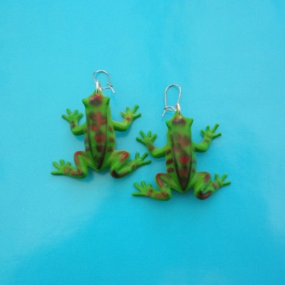 earring frog darkgreen 72