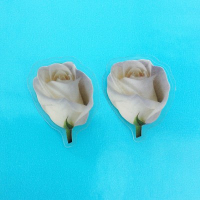 earring lam rose white 72