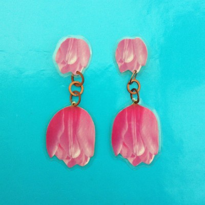 earring lam tulips pink 72