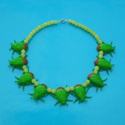 necklace beetle green 72