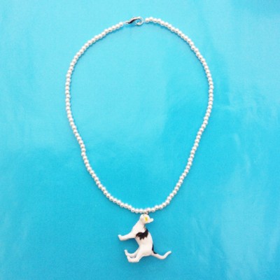 necklace cat white one 72