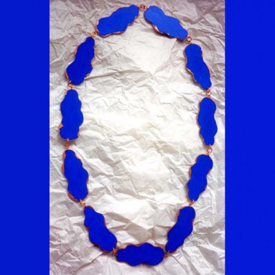 necklace cloud blue wood 72