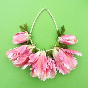 necklace flower silk tulip 72