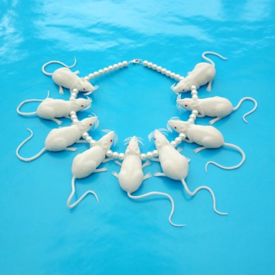 necklace rat white large 72