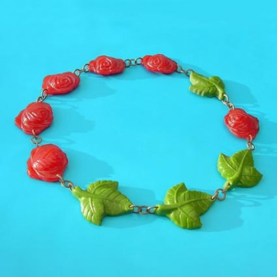 necklace rose leaf kopie 2