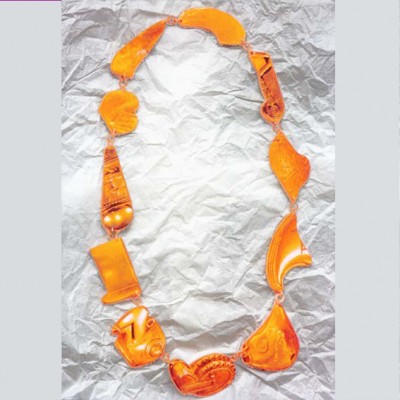 necklace wood gold 72
