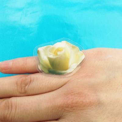 ring lam flower rose white 72