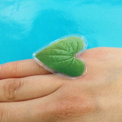 ring lam leaf green finger 72