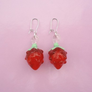 earring glass redberry 72