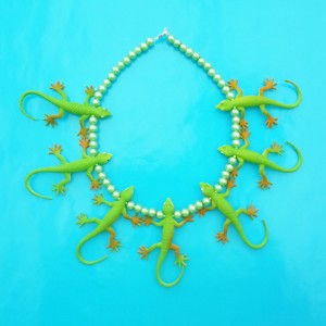 necklace leguaan green 72