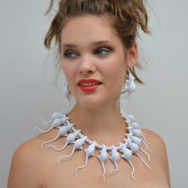 necklace rat white 72