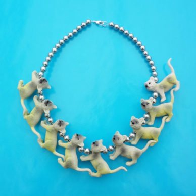 necklace animal cat yellow 72