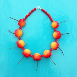 necklace cherry yellow 72