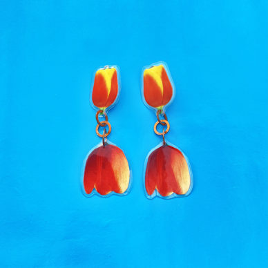 earring lam tulips redyellow 72