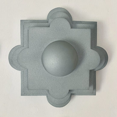 beeld mandala zilver 20x20 72