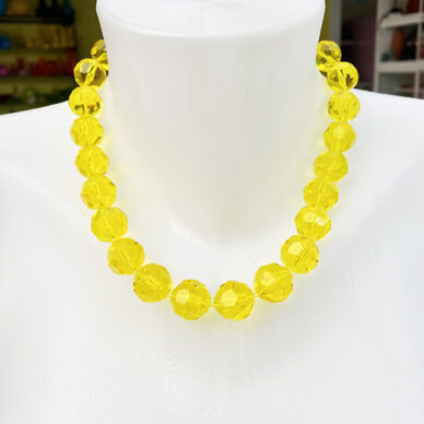 necklace shine yellow balls little 72