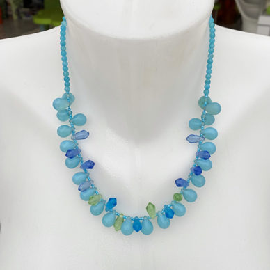 necklace glass bluegreen little 72