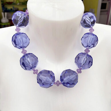 necklace shine purple ball large 72