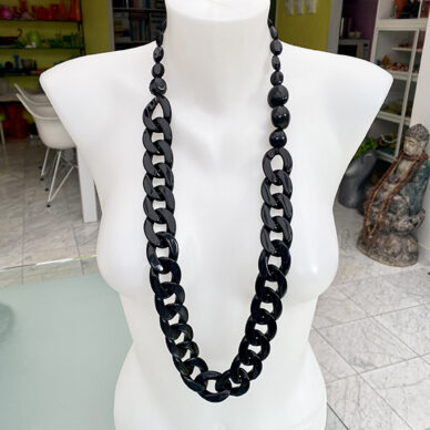 necklace chain long black little 72